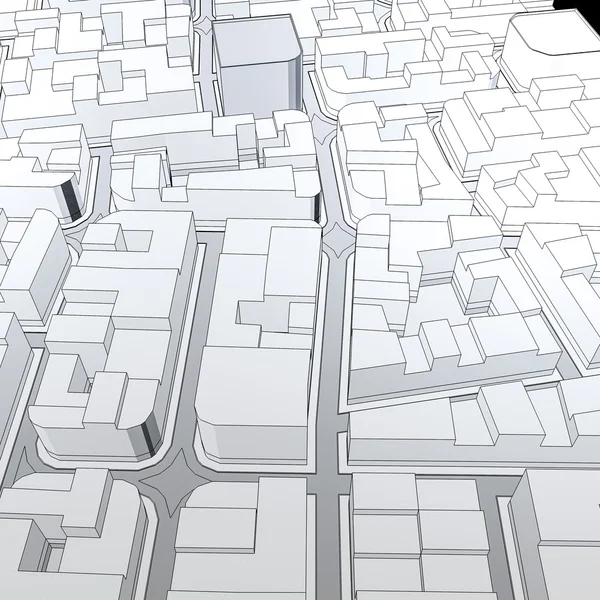 Çizgi film kasaba kuş gözü görünümü kentsel arka plan