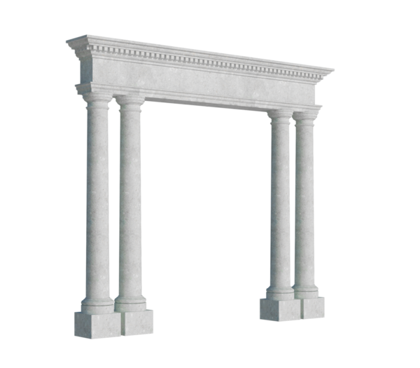 3d Render Building Structure On Isolated