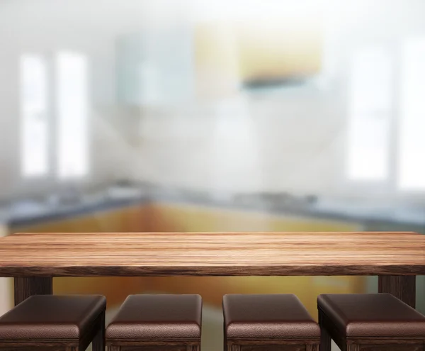 테이블 상단과 블러 내부 배경 — 스톡 사진