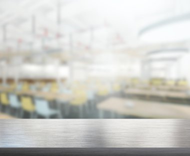 Top masa ve bina, arka plan bulanıklık