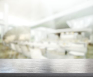 Top masa ve bina, arka plan bulanıklık