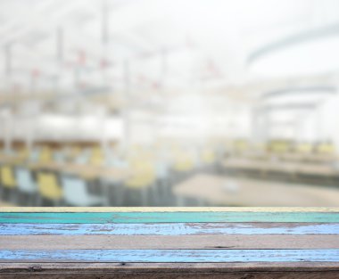 Top masa ve bina, arka plan bulanıklık