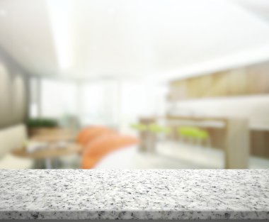 Top masa ve bina, arka plan bulanıklık