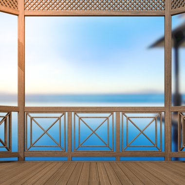 Balkon ve Teras, doğa arka plan bulanıklık