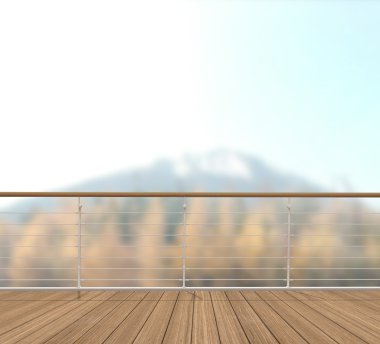 Balkon ve Teras, doğa arka plan bulanıklık