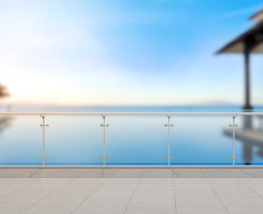 Balkon ve Teras, doğa arka plan bulanıklık