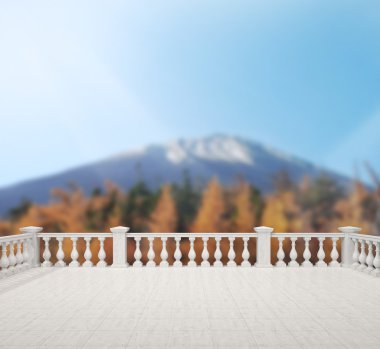 Balkon ve Teras, doğa arka plan bulanıklık