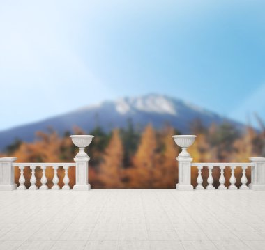 Balkon ve Teras, doğa arka plan bulanıklık