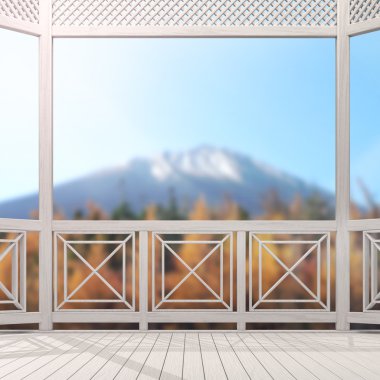 Balkon ve Teras, doğa arka plan bulanıklık