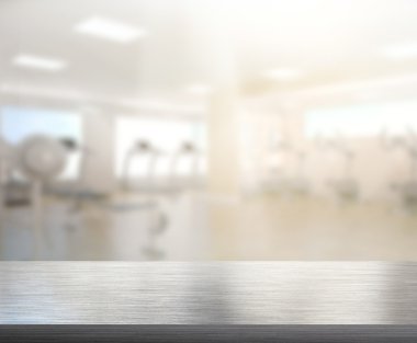 Table Top And Blur Fitness Gym of Background clipart