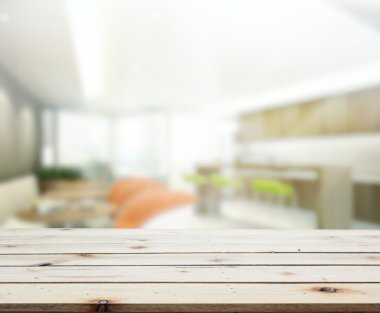 Top masa ve bina, arka plan bulanıklık