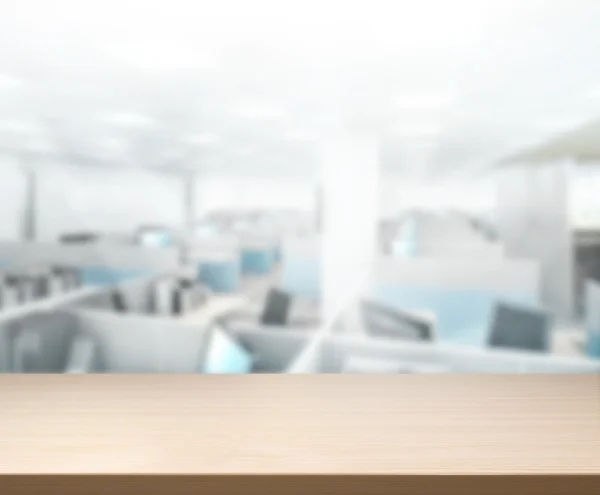 Houten tafel van Blur achtergrond in Office — Stockfoto