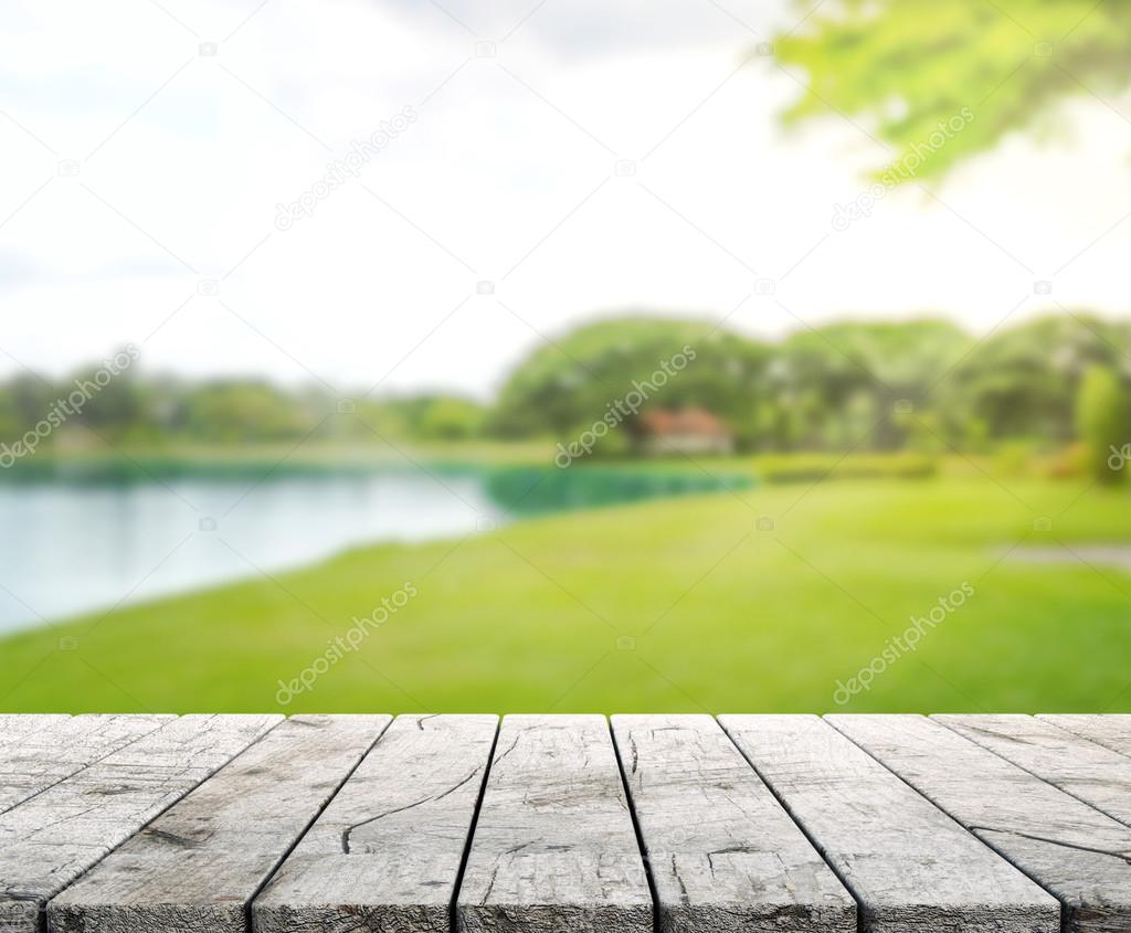 Table Top And Blur Nature of Background