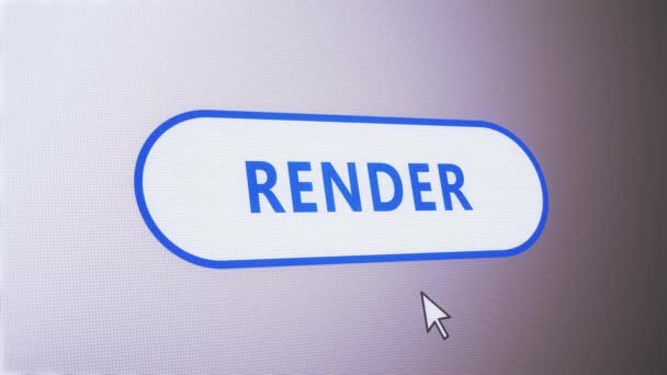 Render Icono Botón Texto Clic Ratón Etiqueta Etiqueta Animación — Vídeos de Stock