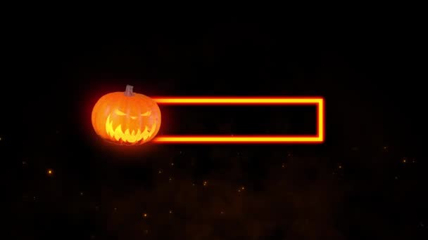 Memuat Bar Lengkap Halloween Diproses Pada Labu Pada Latar Belakang — Stok Video