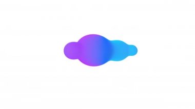 Renkli meta balon kabarcığı soyut. Lav lambası etkisi. Beyaz arkaplan düz ani