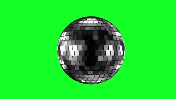 绿屏镜像球夜总会迪斯科音乐舞会复古动画3D — 图库视频影像