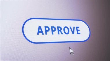 Yuvarlak düğmeli etiket simgesi onaylı piksel ekran bilgisayar web sitesini onayla 