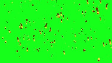 Altın konfeti düşen kutlama partisi karnaval festivali Mutlu yıllar yıl dönümleri