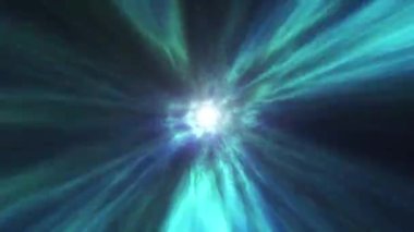 Soyut girdap portalı solucan deliği yolculuk zaman mavi tünel animasyonu