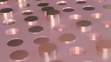 Soyut pembe pistonlar silindirler tüpler aksiyon arka plan döngü animasyonu 3d