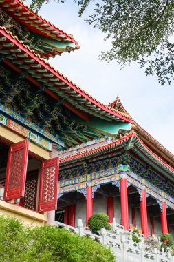 Çin Tapınağı ve çerçeveli ağaçlar Çin Pavyonu