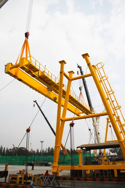 Industria de instalación de grúas — Foto de Stock