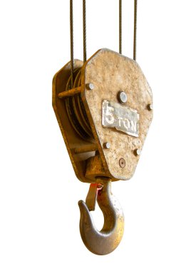 Beyaz arka plan üzerinde izole Hoist5ton
