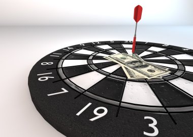 Dart-Zoom 3 boyutları üzerinde beyaz arka plan render