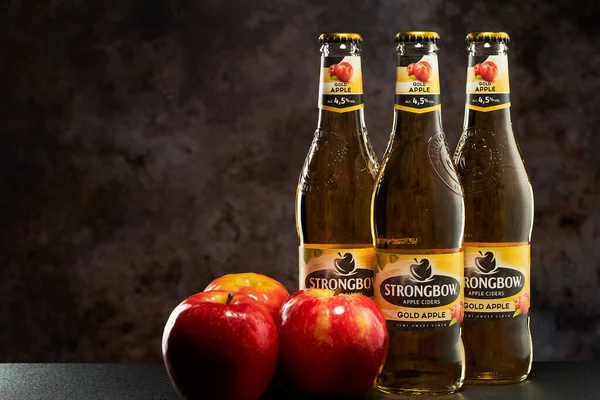 Tel Aviv Israël Gold Apple Cider Boisson Alcoolisée Légère Sur — Photo