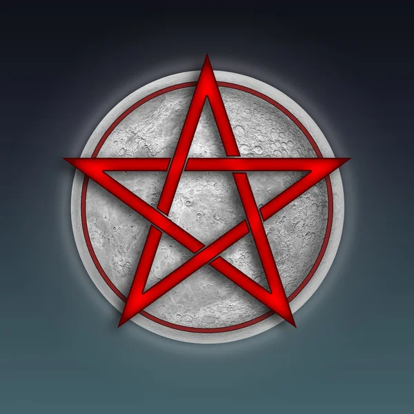 Εικονογράφηση Pentagram σύμβολο Φωτογραφία Αρχείου