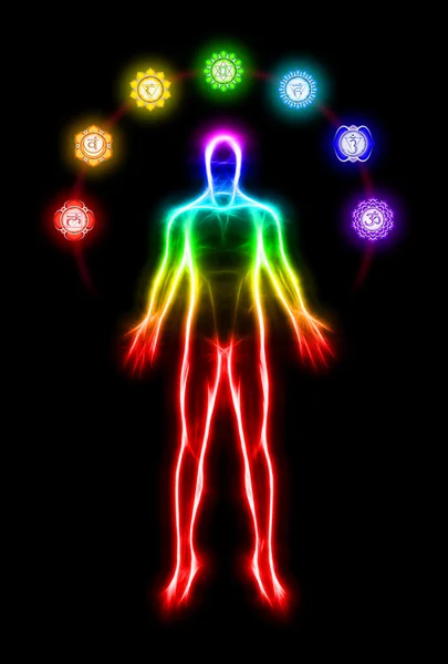 I sette chakra principali — Foto Stock