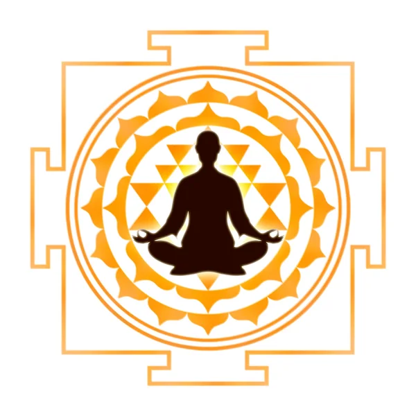 Sri yantra meditação — Fotografia de Stock