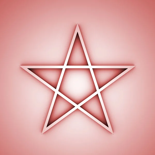 Červený Pentagram — Stock fotografie