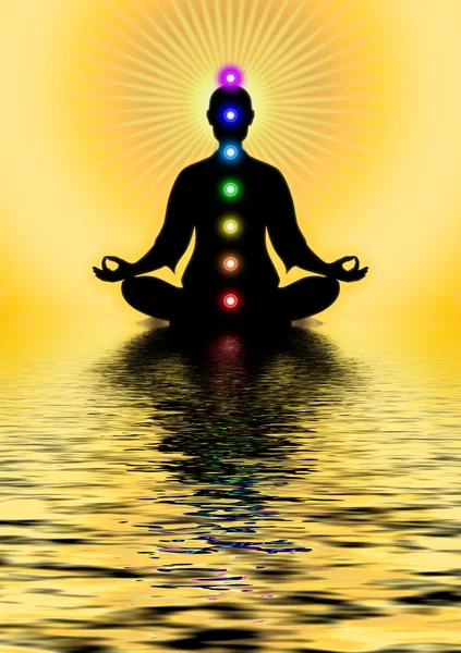 In Meditation With Chakras — Stock Photo, Image