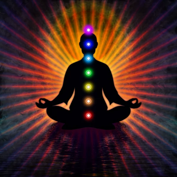 In Meditation With Chakras — Stock Photo, Image