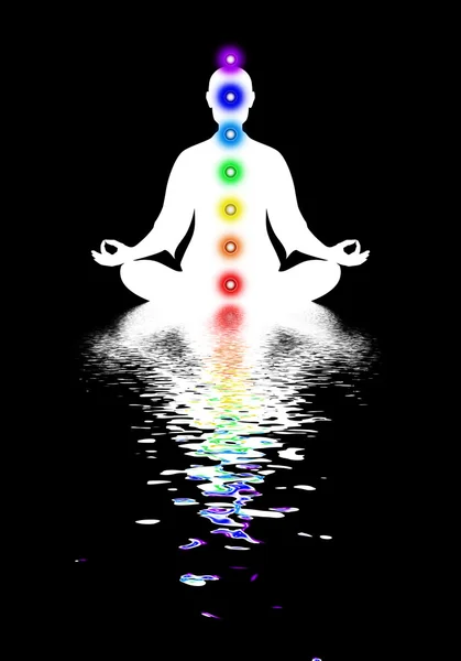 In Meditation With Chakras — Stock Photo, Image