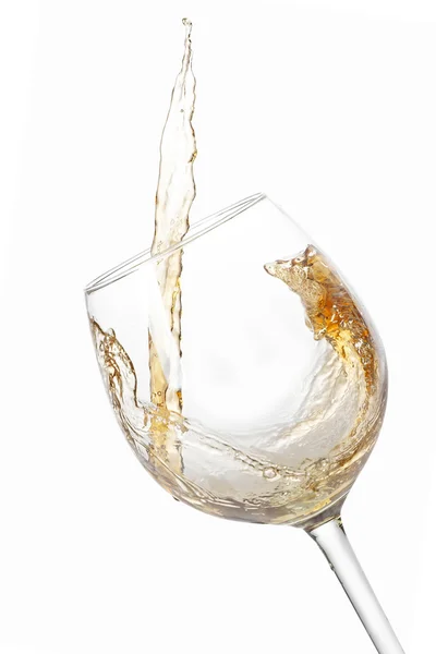 Λευκό κρασί με διάνυσμα διαδρομή — Φωτογραφία Αρχείου