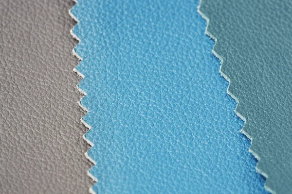 Leather upholstery samples in various colors — Stock Photo, Image