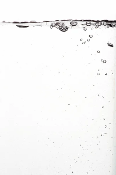 Water bubbels op wit Stockfoto