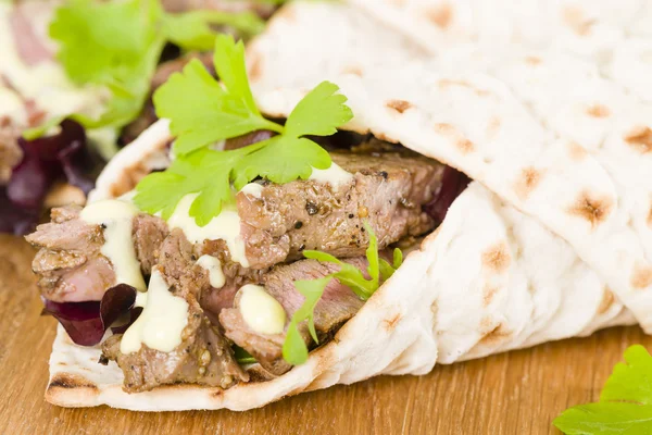 Grilled Beef Wraps — Stock Photo, Image