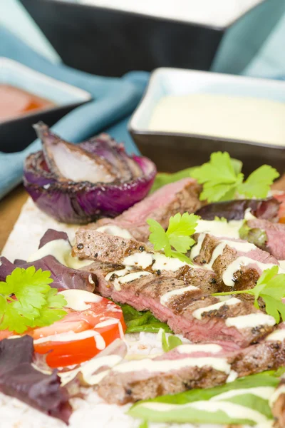 Grilled Beef Wraps — Stock Photo, Image