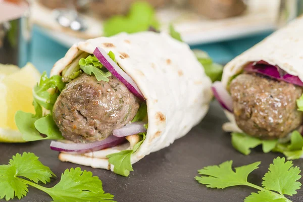 Seekh Kebab Wrap — Zdjęcie stockowe