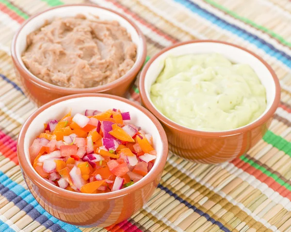 Mexican Dips & Side Dishes — Stock Photo, Image