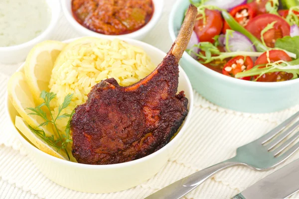 Costoletta di agnello Tandoori — Foto Stock