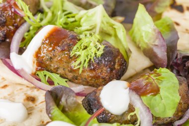 Basılan Kuzu kebaplar