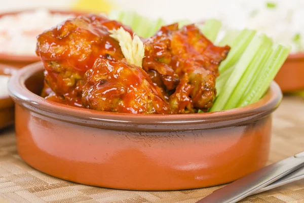 Pittige buffalo wings — Stockfoto