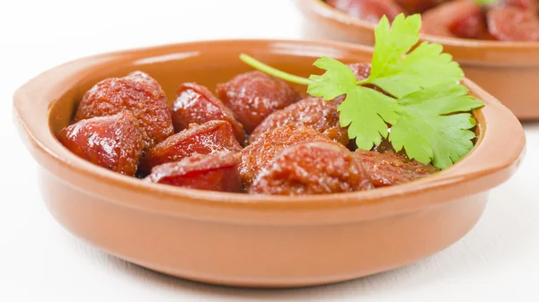 Chorizo cucinato in sidro — Foto Stock