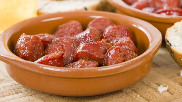 Chorizo Cooked in Cider — Stock Photo, Image