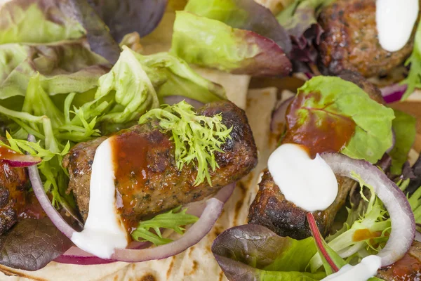 Geslagen lam kebab — Stockfoto